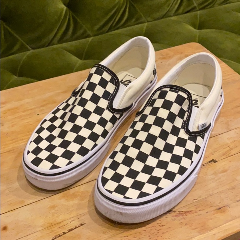 Vans slip-on black and white checkerboard